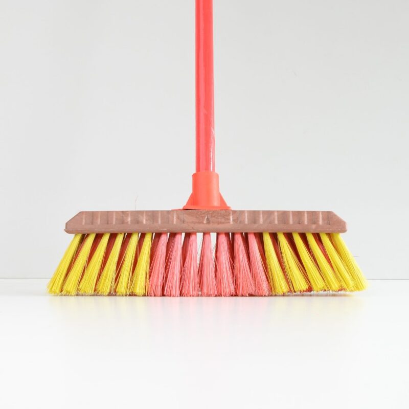 12" Sweeping Broom Soft 2 Colour with Handle