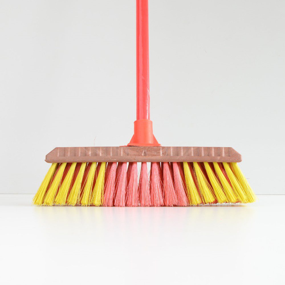 12" Sweeping Broom Soft 2 Colour with Handle