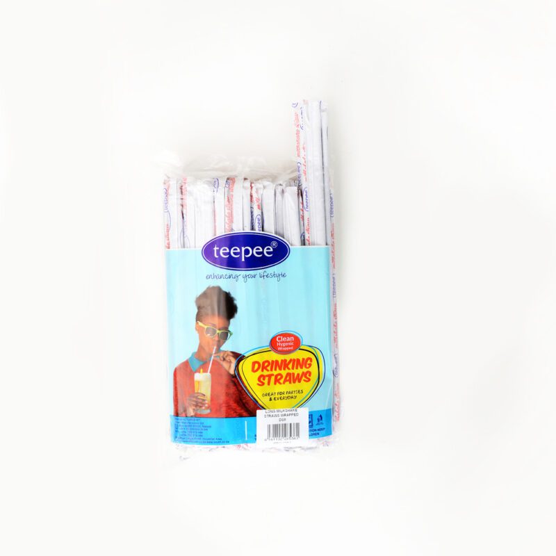 Long Milkshake Straws Wrapped
