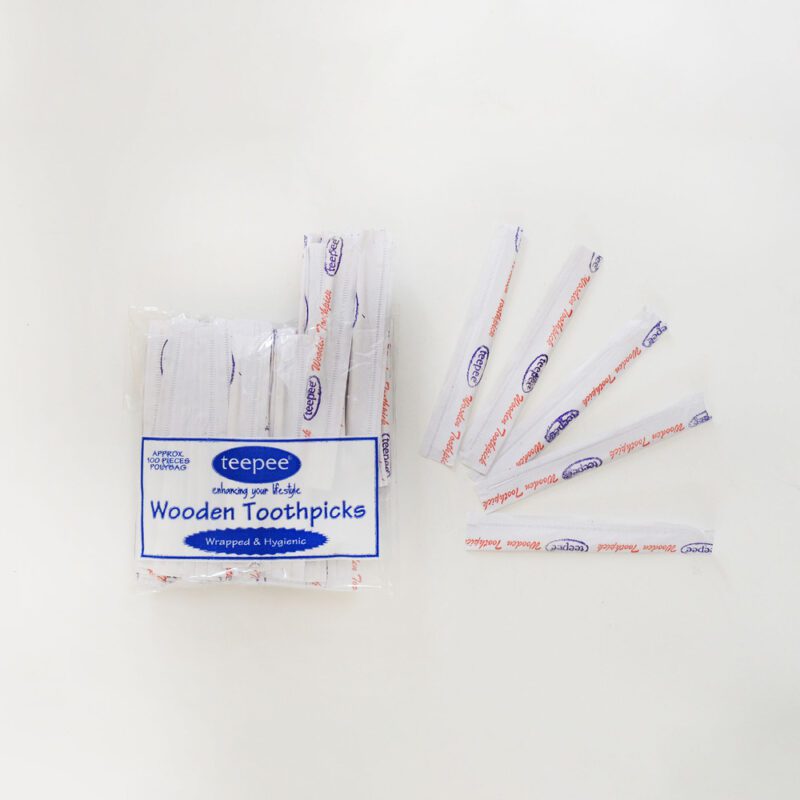 Hygienic Wrapped Printed Toothpicks Poly Pack
